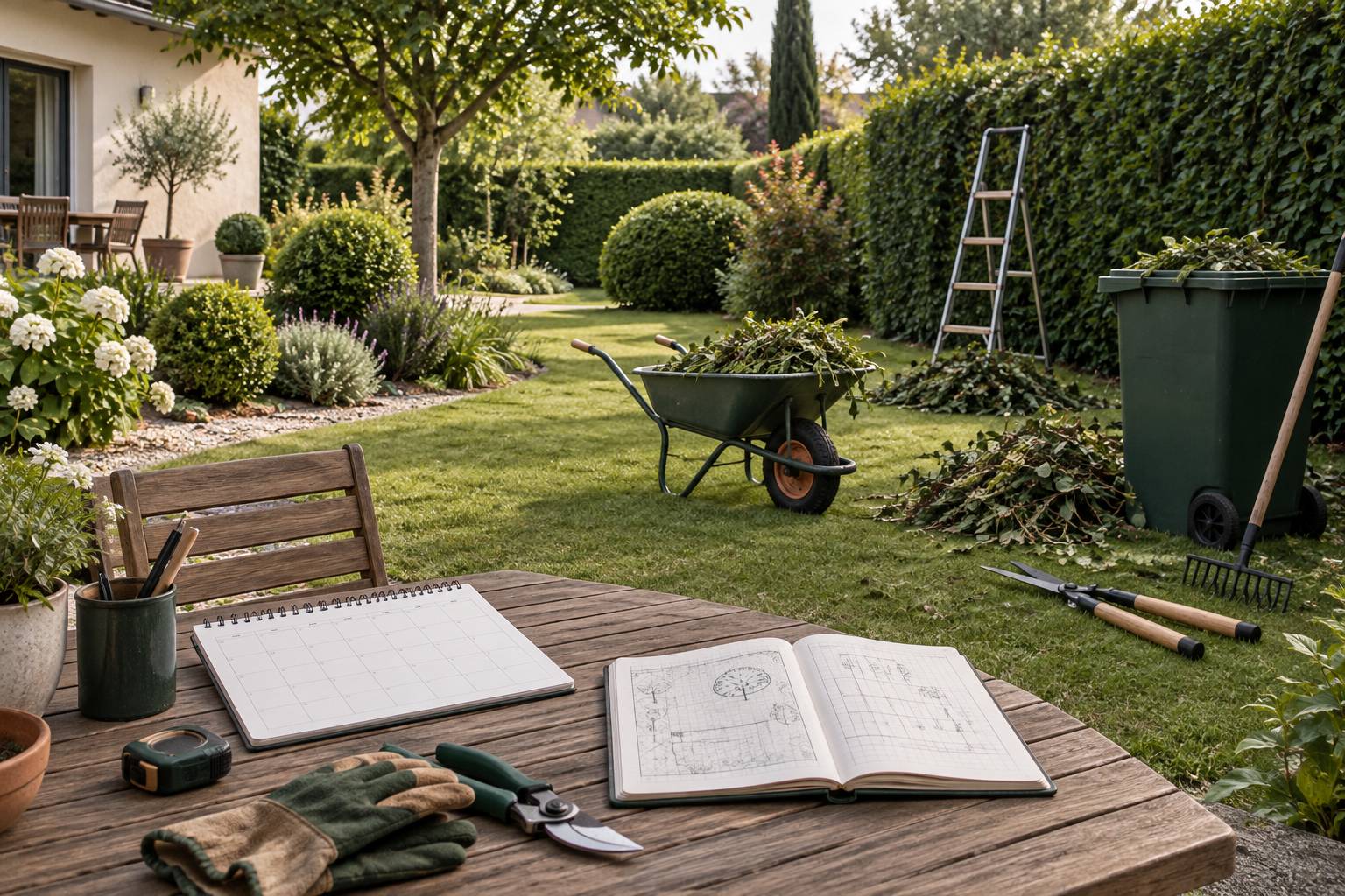 Illustration éditoriale du sujet : Contrat d'entretien de jardin : prix annuel en Seine-et-Marne