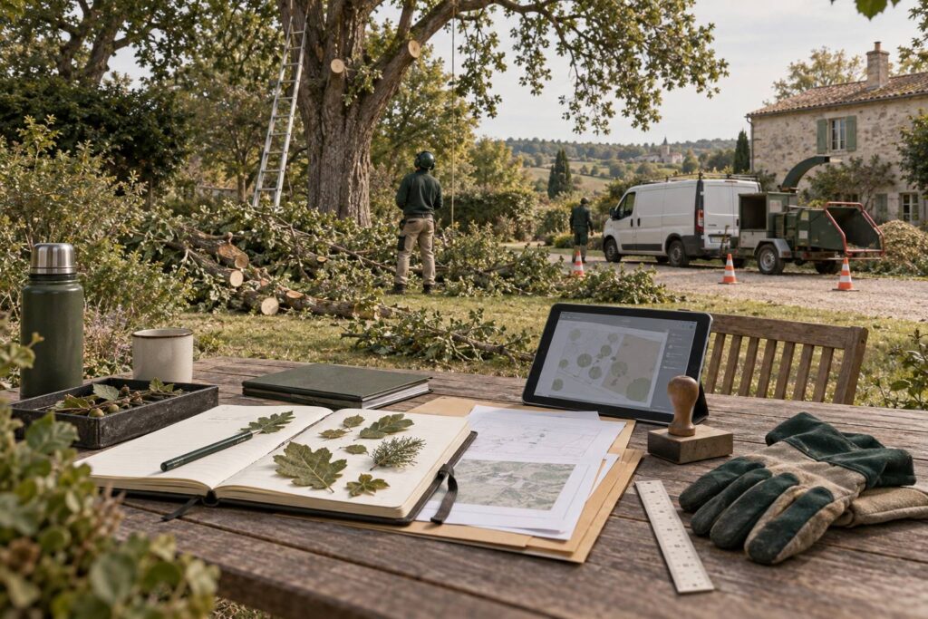 Illustration éditoriale du sujet : Élagueurs en Seine-et-Marne : les entreprises recensées